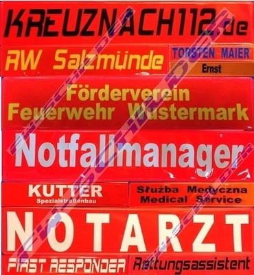 Reflex Rückenschild rot, reflektierend, 38 x 8 cm - Bild 1 von 3