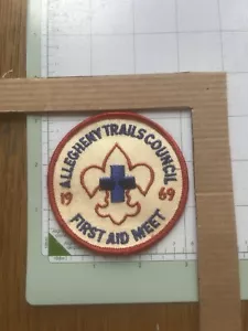 Allegheny Trails Council primo soccorso riunione 1969 - BSA Scout Totch - Cerchio con finiture rosse - Foto 1 di 2