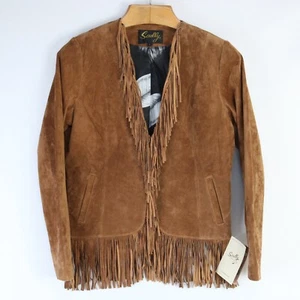 NWT NEW SCULLY FRINGE SUEDE LEATHER JACKET L1003 81 CINNAMON WOMEN’S LARGE - Picture 1 of 6