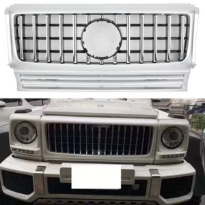 Grille Silver chrome GT-R Style Fit for Mercedes-Benz W463 G500 G550 G63 G55 - Picture 1 of 9