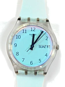A Superb 2019 Swatch Watch GE713 'ULTRACIEL', New Battery, Working, Box, Papers - Picture 1 of 11