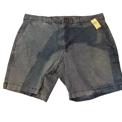 全新带标签 Gap 男式短裤牛仔细条纹 36 码内缝 7 全新平前 — 第 1/4 张图片