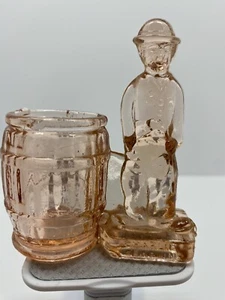 Charlie Chaplin Glass Match Toothpick Holder - Picture 1 of 6