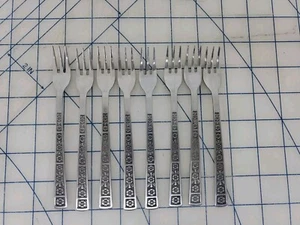 8 tenedores de cóctel de mariscos de acero inoxidable Imperial International SERTA MCM de colección - Imagen 1 de 6