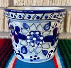 Mexican Ceramic Flower Pot Planter Folk Art Pottery Handmade Talavera 8