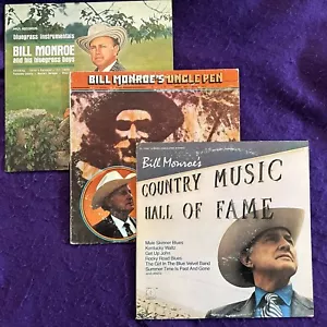 3x Lot BILL MONROE Country Music Hall of Fame Bluegrass Instrumentals Uncle Pen - Imagen 1 de 9