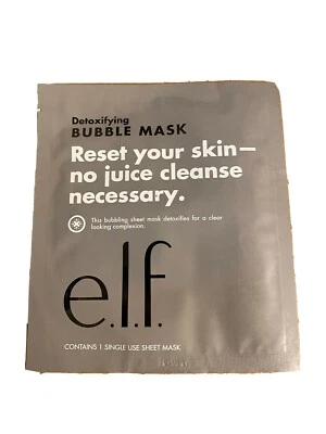 Máscara de Burbuja de Carbón Clarificante Elfo Nueva Sellada Máscara de 1 Hoja Foto 1 de 4