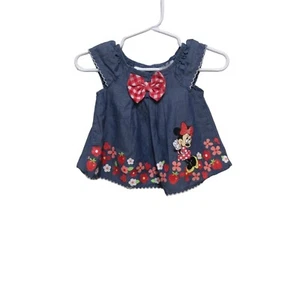 Disney Minnie Mouse Baby Mädchen Kleid Größe 0/3 Monate blau Baumwolle sku4 - Bild 1 von 5