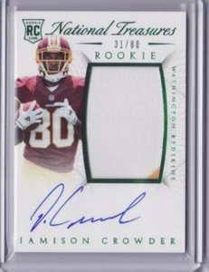 2015 National Treasures Emerald Patch Autograph #132 Jamison Crowder 31/80 Auto - Picture 1 of 1