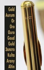 Querflöte 24 k Gold Flauta Flute Gold  oro Flauta de Oro Flute or