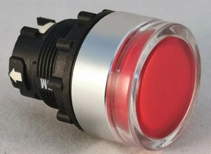 20 x A22RL-FR-M  Omron 22mm Pushbutton Momentary Red Lighted Without Contact - Picture 1 of 5