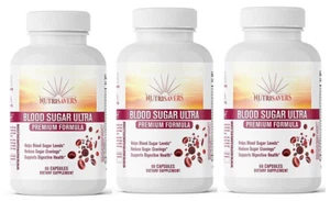 Blood Sugar Vitamin 180 Caps Diabetic Support A1C & Healthy Weight Management - Picture 1 of 11