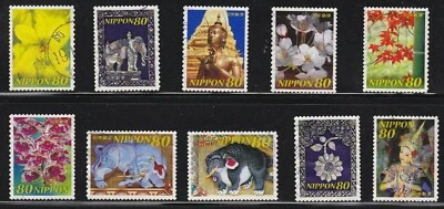 JAPAN 2007 INT'L GREETING THAILAND JOINT ISSUE COMP. SET OF 10 STAMPS FINE USED - Image 1 of 4