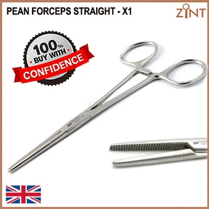 Pinzas hemostáticas de bloqueo de cacahuete disección de instrumentos quirúrgicos rectos de acero inoxidable - Imagen 1 de 3