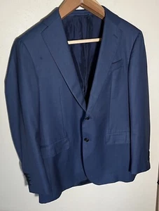Sid Mashburn Blazer Mens 42R Slim Fit Blue Wool Sports Coat Suit Jacket ITALY - Picture 1 of 12