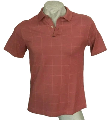 Polo de Hombre Trabajo Van Heusen Flex Camiseta Mezcla Algodón Cuadros Rosa T.S - Imagen 1 de 4