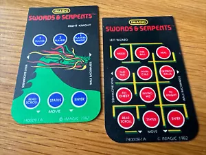Intellivision Swords And Serpents Original Vintage Overlays Good Condition - Picture 1 of 2