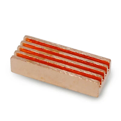 100 Pieces Adhesive Back Copper Heatsink for Chipset VGA DDR RAM Memory Cooling - Image 1 of 2