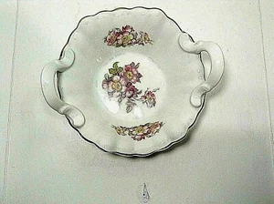 GEROLD PORZELLEAN TRINKET DISH PORCELAIN/GOLDTRIM ROSE MOTIEF GERMANY-VTG/RARE - Picture 1 of 5