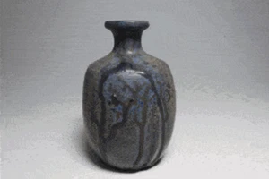 Japanese Pottery Bizen Aisai Tokkuri w/signed box by Hiroyuki Matsui - Picture 1 of 7