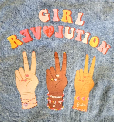 Barbie Mattel Girls XL (14-16) Denim Cropped Jacket Girl Revolution - Image 1 of 4