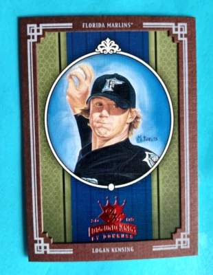2005 DONRUSS DIAMOND KINGS LOGAN KENSING #245 RED FRAMED PARALLEL MARLINS - Image 1 of 2
