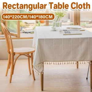 Rectangular Tablecloth Home Dining Table Cover Coffee Table Cloth Waterproof - Picture 1 of 19