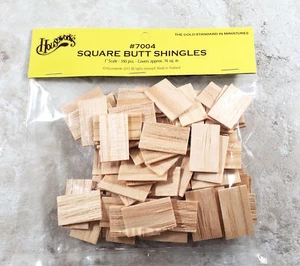 Dollhouse Shingles Square End 100 Pieces Light Wood 1:12 Scale Houseworks #7004 - Picture 1 of 5