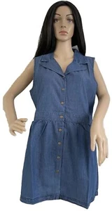 ladies dress denim summer casual KALEIDOSCOPEMidi Size 14 BNWT with pockets - Picture 1 of 7