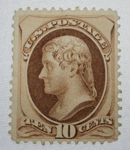 US Sc# 150 *MINT POG H* { 10c JEFFERSON } "SCARCE 1870 UNSECRET MARKED CV$ 1750 - Picture 1 of 7