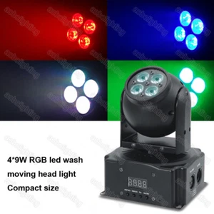 Disco Dj Lights LED RGB Party Wash Moving head lights mini Movinghead Wash Light - Picture 1 of 6