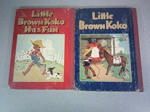 Little Brown Koko 1940s Hardcover Book Lot (2) 1st & Second Series! - Bild 1 von 3