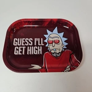 Rolling Tray - Tin Rick and Morty 7”x5.5” - Guess I’ll Get High - Picture 1 of 4
