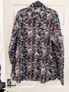 Eton Contemporary Japanese Demon Print Shirt Size XL 17.5” 44 Japan - Bild 1 von 11