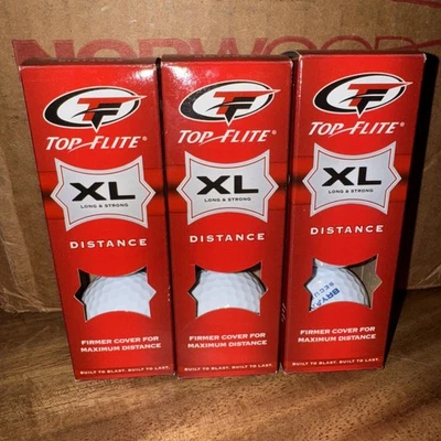 Lote total de bolas de golfe TOP FLITE XL longa distância 9 bolas 3 em cada - Imagem 1 de 4