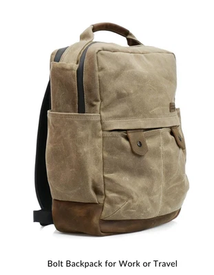 waterfield designs bolt backpack leather MacBook iPad MADE IN THE USA - Image 1 of 4