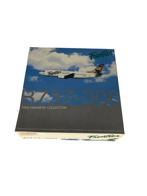 Литая модель самолета Dragon Wings Frontier Airlines Boeing 737-300 масштаб 1:400 - Изображение 1 из 4