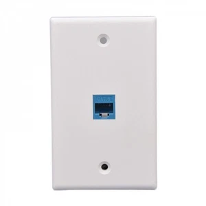 120 Type Cat 6 Ethernet Wall Plate Panel Gigabit Network Cable Port Pane - Afbeelding 1 van 6