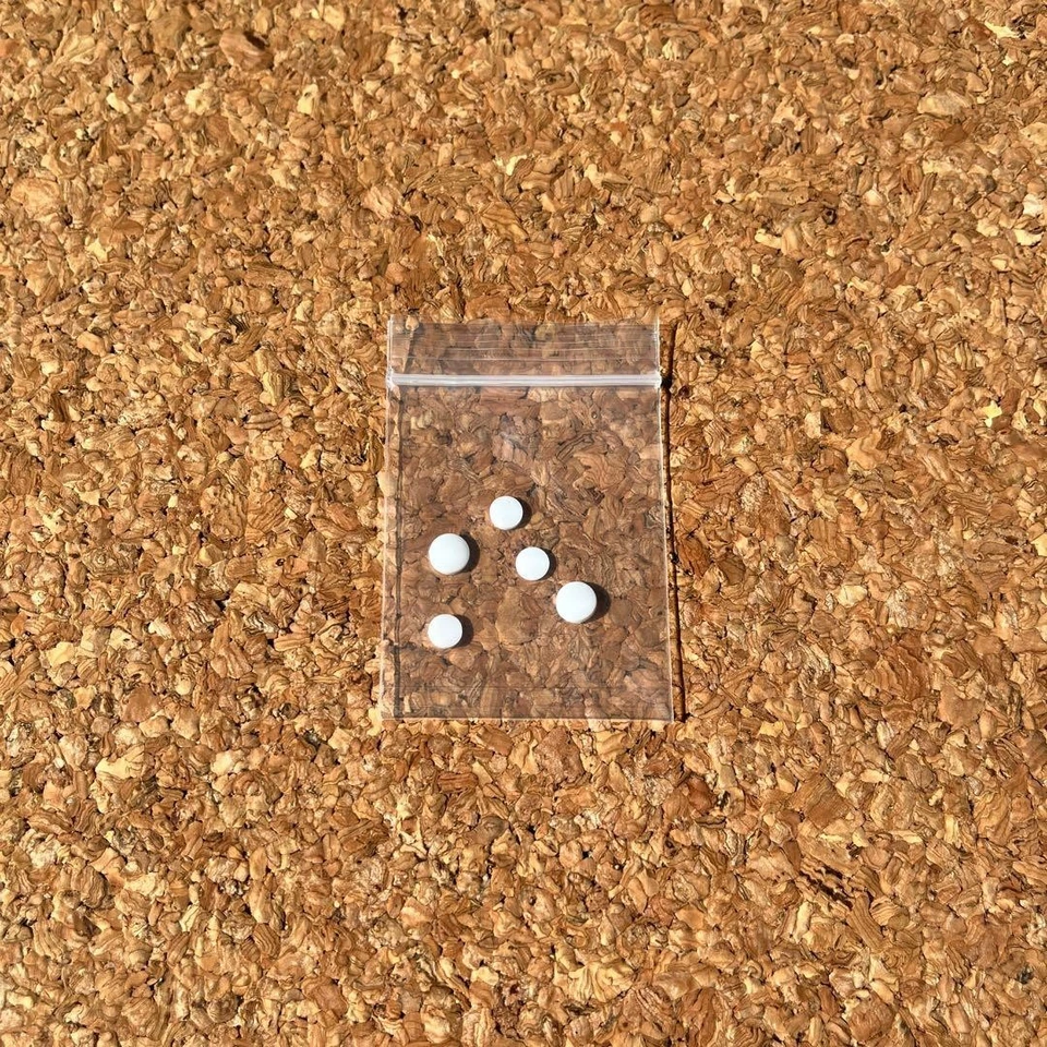 Game Boy Advance SP Screw Cover Rubber White Replacement Used - Image 1 of 1