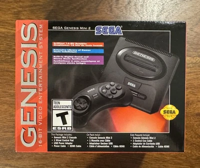 Consola Retro Sega Genesis Mini 2 Modelo MK-16310 Nueva Sin Abrir ¡Rara! Foto 1 de 4