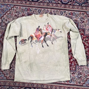 2000 The Mountain Native American Water Color Long Sleeve Shirt Size Medium - Picture 1 of 8