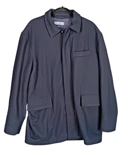 Structure Wool Blend Car Coat Bomber Men's Medium Full Zip Vintage 90s Y2K - Picture 1 of 8