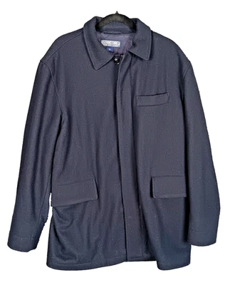 Structure Wool Blend Car Coat Bomber Men's Medium Full Zip Vintage 90s Y2K - Image 1 of 4