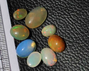 AAA quality Natural Ethiopian opal Oval Cabochons 10.5*14.5 MM 8 PC Lot 13.50 Ct - Picture 1 of 3