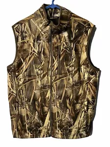 Cabela’s Truetimber Camo Classic Fit Men’s Hunting vest Sherpa Lined Large L R89 - Picture 1 of 6
