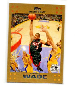 Dwayne Wade Miami Heat 2007 Topps 50th Anniversary Gold # /2007