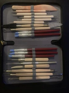 Sculpting Pottery Tool Set (x39 pieces) w/ Case - Picture 1 of 5