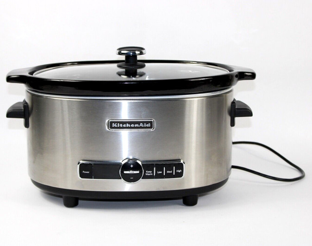 USED KitchenAid 6-Quart Slow Cooker with Solid Glass Lid - RRKSC6223SS