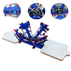 4 Color 2 Station Screen Printing Machine Screen Press Printer T-shirt DIY Tools - Picture 1 of 7