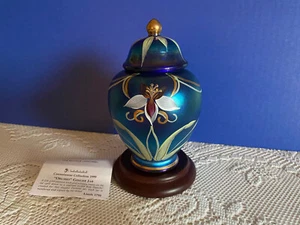 Fenton Limited Edition Favrene Orchid Ginger Jar 1999 3 Piece Set Connoiseur - Picture 1 of 12